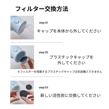 likalika　ポータブルリターンウォーターボトル交換用フィルター