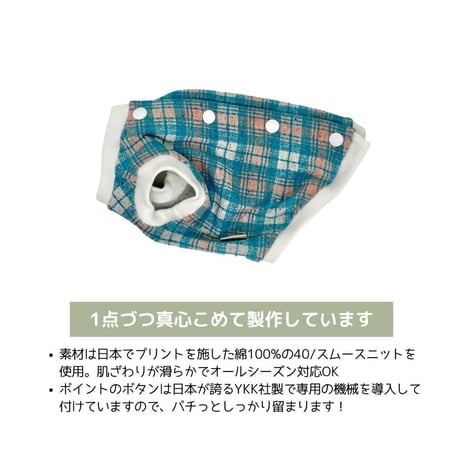 チェック柄 バックオープントップス