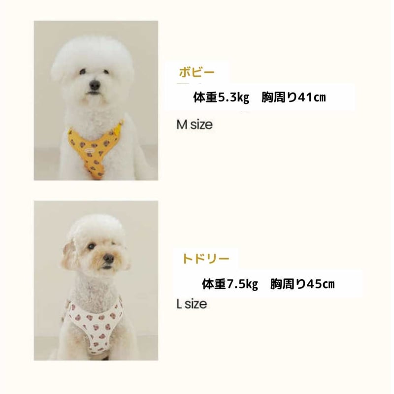 likalika BEAR BEBE 1秒ハーネス | shubeans_petstyle S