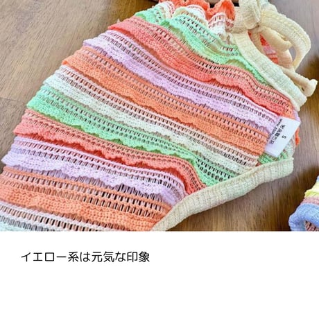 編みボーダーチュニック