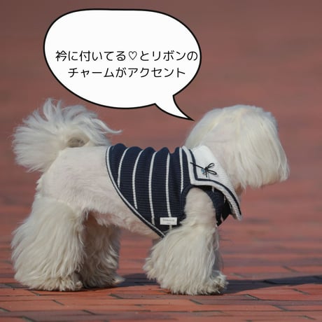 セーラーカラースリーブレスTシャツ
