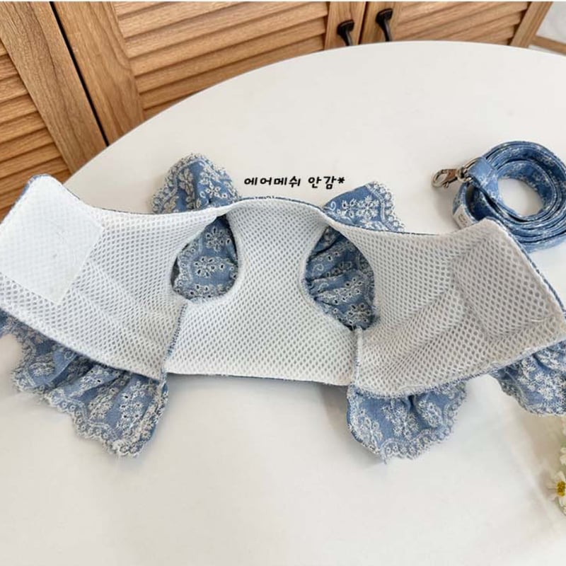 デニムフラワー ハーネス&リードSET | shubeans_petstyle STORE