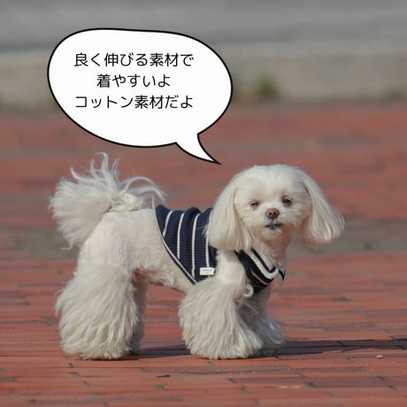 セーラーカラースリーブレスTシャツ