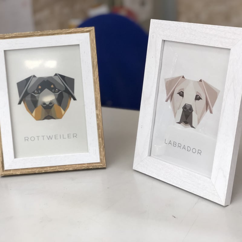 【原画】いぬのキャンバスイラスト きみのことが だいすき」複製原画・キャンバスアート販売のご
