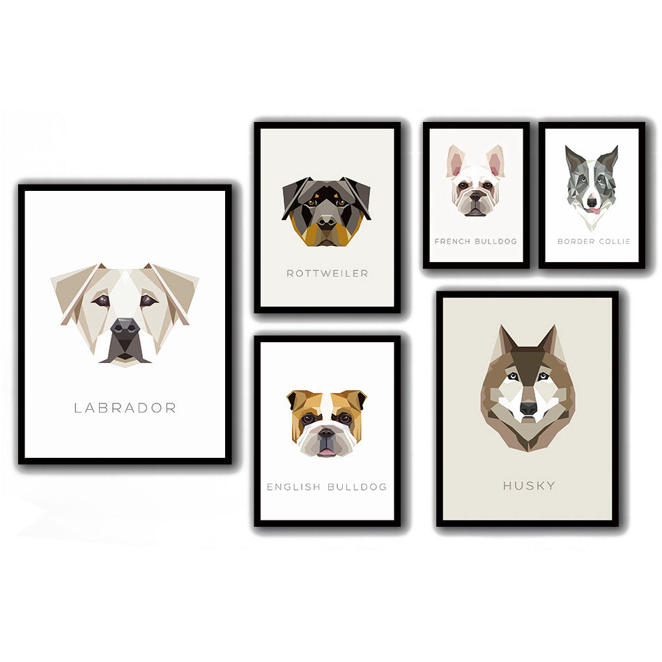 キャンバスアート　「犬」 犬のキャンバスアートフレームL2判サイズ | chirol-dogoods STORE