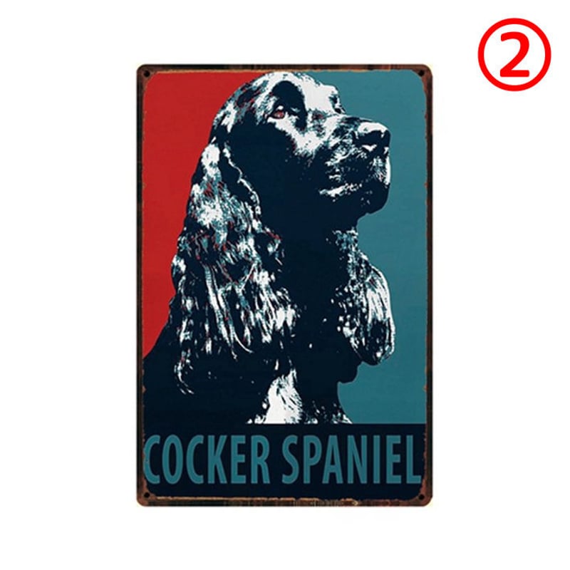 イングリッシュコッカースパニエルのメタルサインボード | chirol
