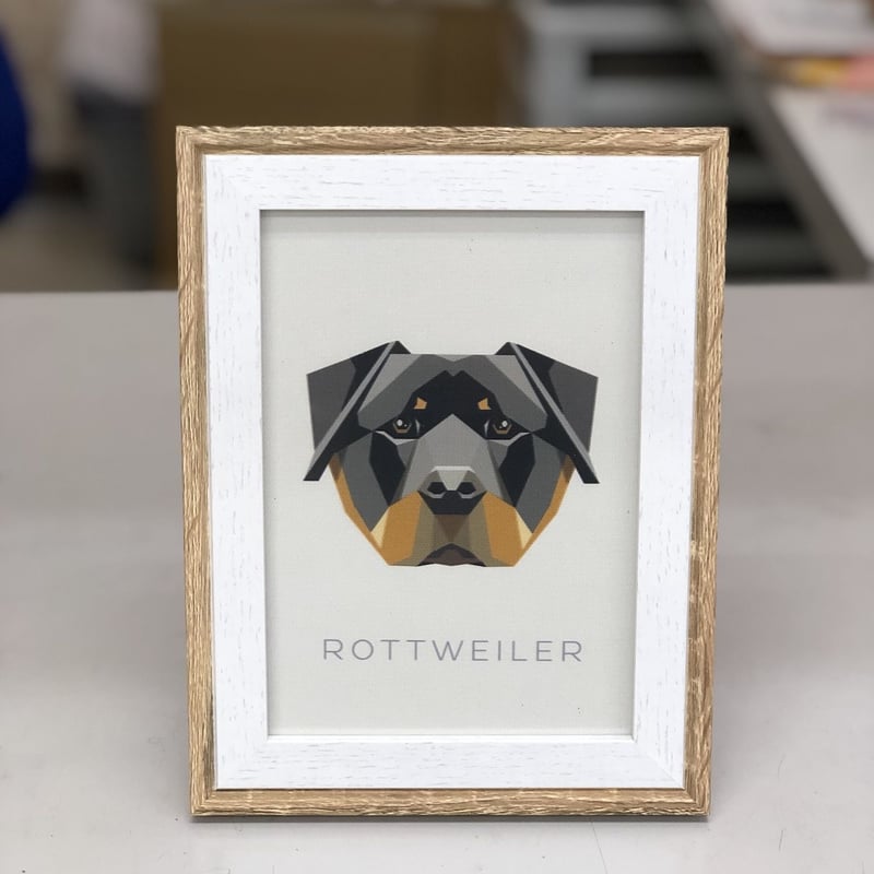 犬のキャンバスアートフレームL2判サイズ | chirol-dogoods STORE