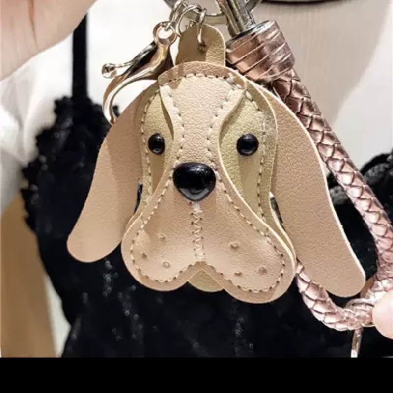 犬顔レザーキーホルダー | chirol-dogoods STORE