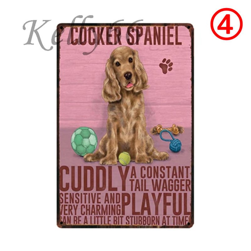 イングリッシュコッカースパニエルのメタルサインボード | chirol