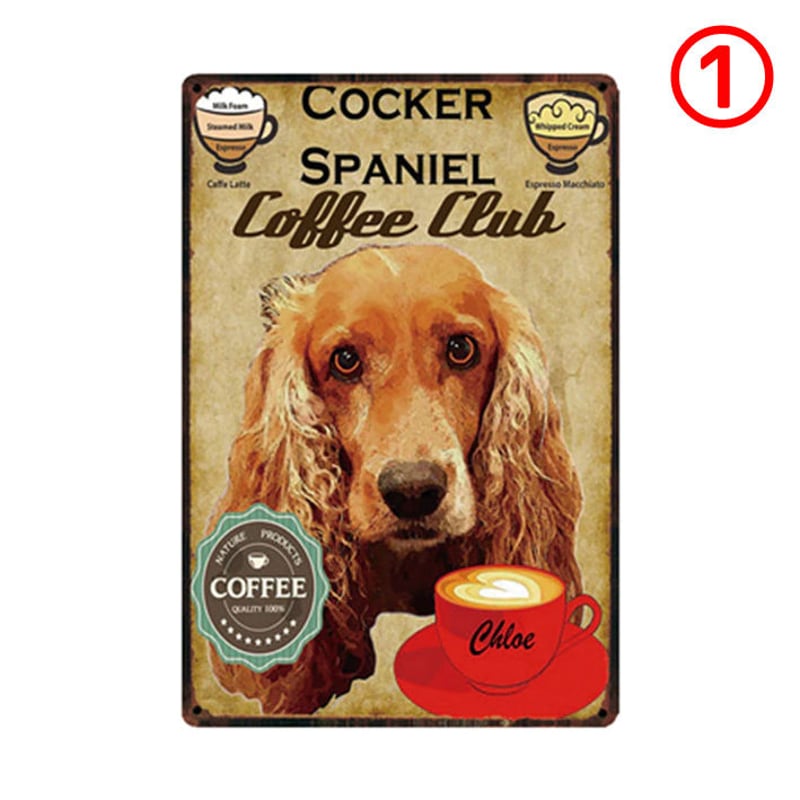 イングリッシュコッカースパニエルのメタルサインボード | chirol