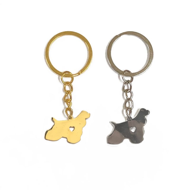 コッカースパニエルのシルエットキーホルダー | chirol-dogoods コッカースパニエルのシルエットキーホルダー | chirol-dogoods
