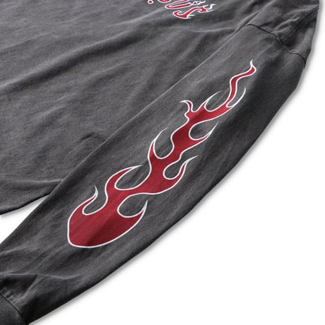 Fire Pattern L/S Tee （Smokey Black）