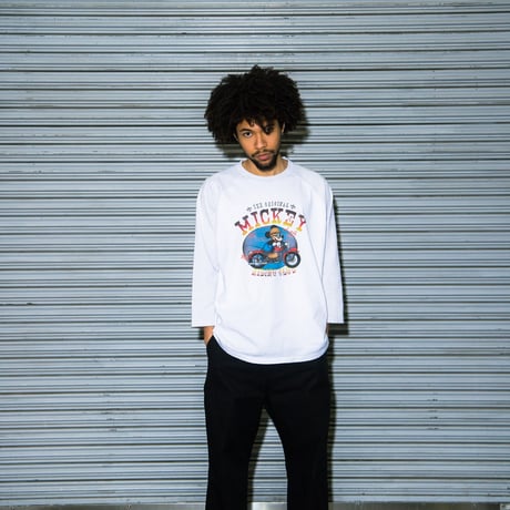 Mickey Collection / Raglan Sleeve T-shirt （White / Steam）