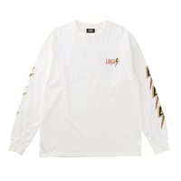 ＜LOCUS＞ Thunder pattern L/S T-Shirt（White）
