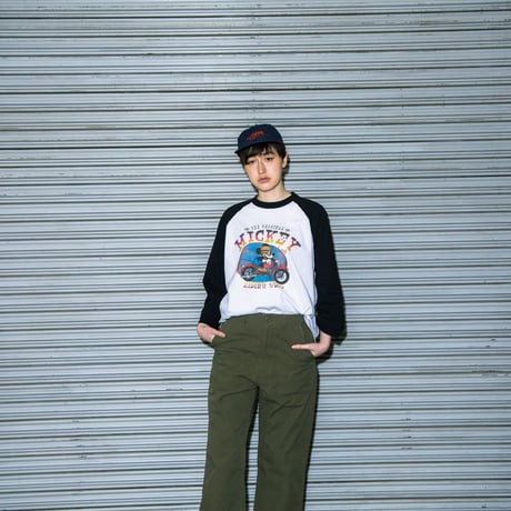 Mickey Collection / Raglan Sleeve T-shirt （White / Steam）