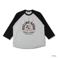 Mickey Collection / Raglan Sleeve T-shirt （Grey / Black）