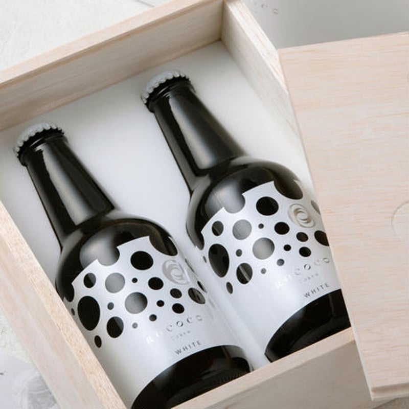 ROCOCO Tokyo WHITE Gift Box (2 Bottles) Wood B