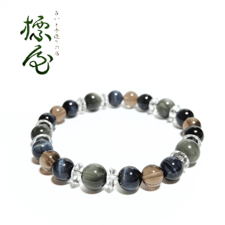 ☆ホークスアイ＆タイガーアイ ロザリオ☆ ~Hawks & Tiger Eye~ 人気 商品 通販ハンドメイド・手芸 - ☆ホークスアイ＆タイガー