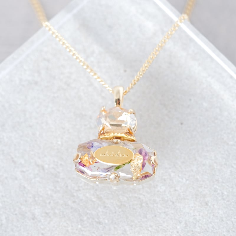 香水瓶ネックレス/ナチュラル | uhidea online shop