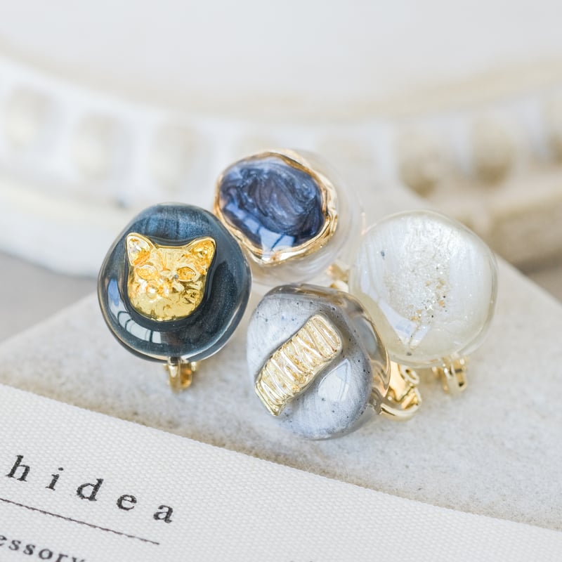 meow  ハンドメイド　イヤリング meow｜ブルー | uhidea online shop