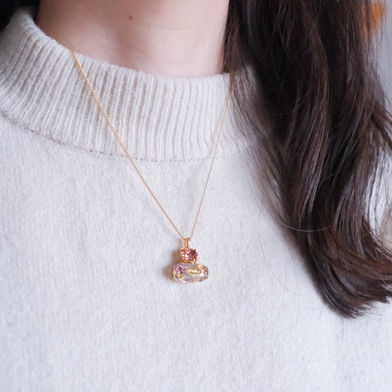 香水瓶ネックレス/ピンク | uhidea online shop 香水瓶ネックレス/ピンク | uhidea online shop