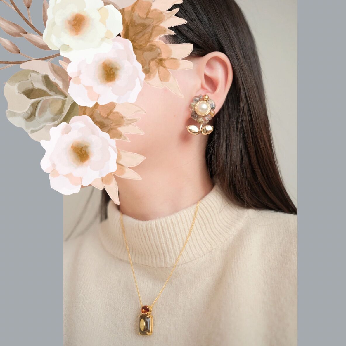 お花/ブルー | uhidea online shop