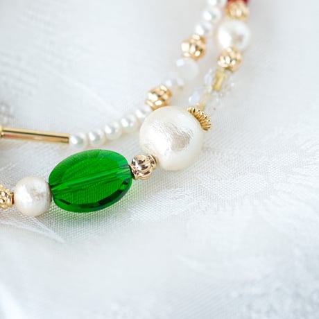 レトロ喫茶メロンソーダ｜重ね付けブレスレット