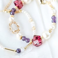 アメジストパープル｜重ね付けブレスレット