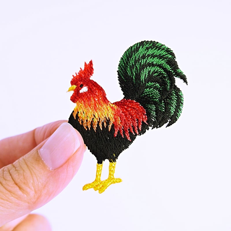 アイロンワッペン【ニワトリ 鶏 chicken】アメリカ | humming bird横浜