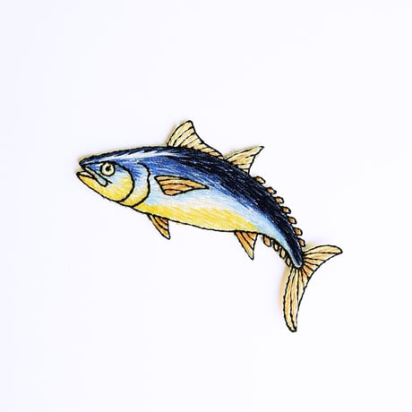 アイロンワッペン【まぐろ マグロ fish】アメリカ
