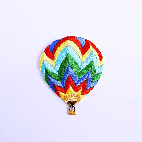 アイロンワッペン【気球 虹色 balloon】アメリカ
