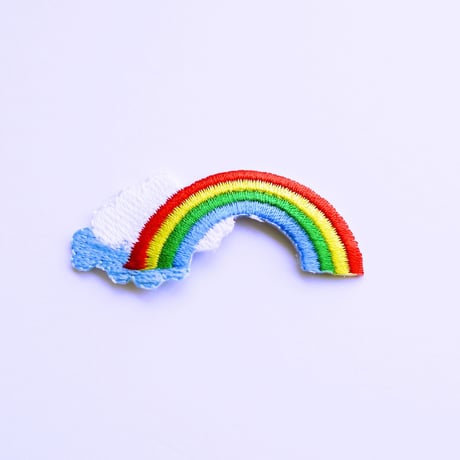 アイロンワッペン【虹 雲 Rainbow】アメリカ