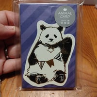 ミニカード　パンダ　チキュウグリーティングス