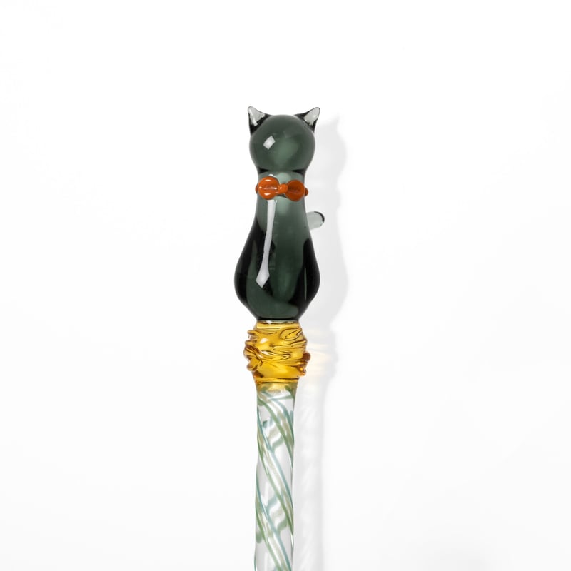 黒猫ロックガラスペン】glass kaoria製作 | ぷんぷく堂