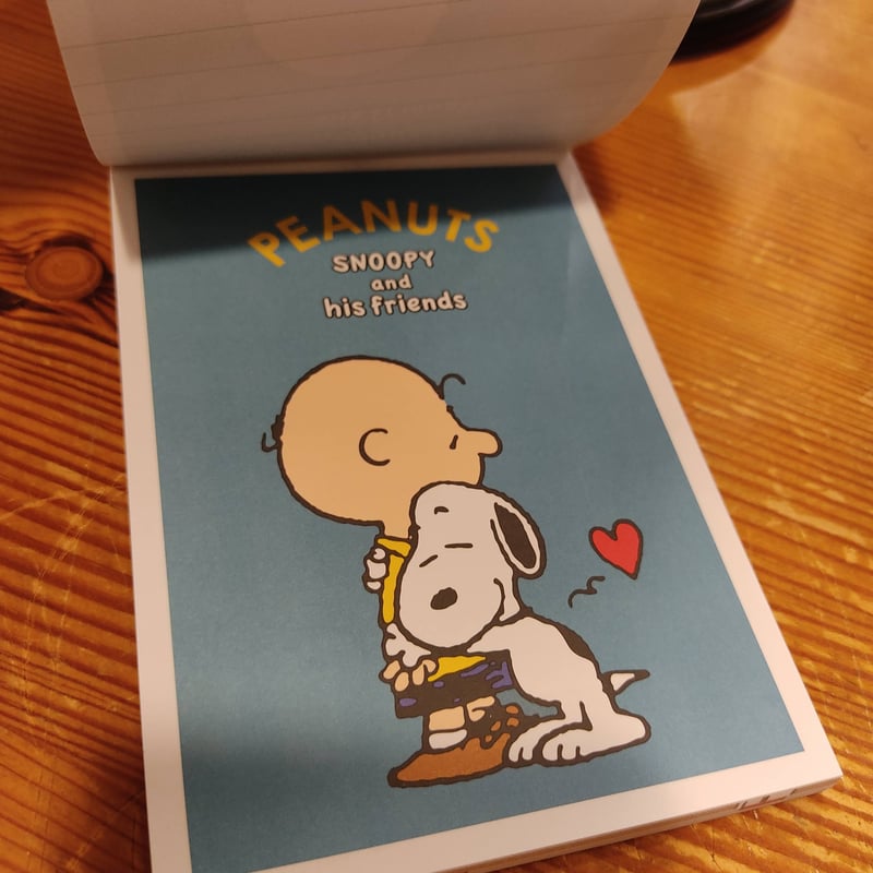 スヌピーメモパット スヌーピー クリーム スヌーピー×テディベア【メモパッド／You