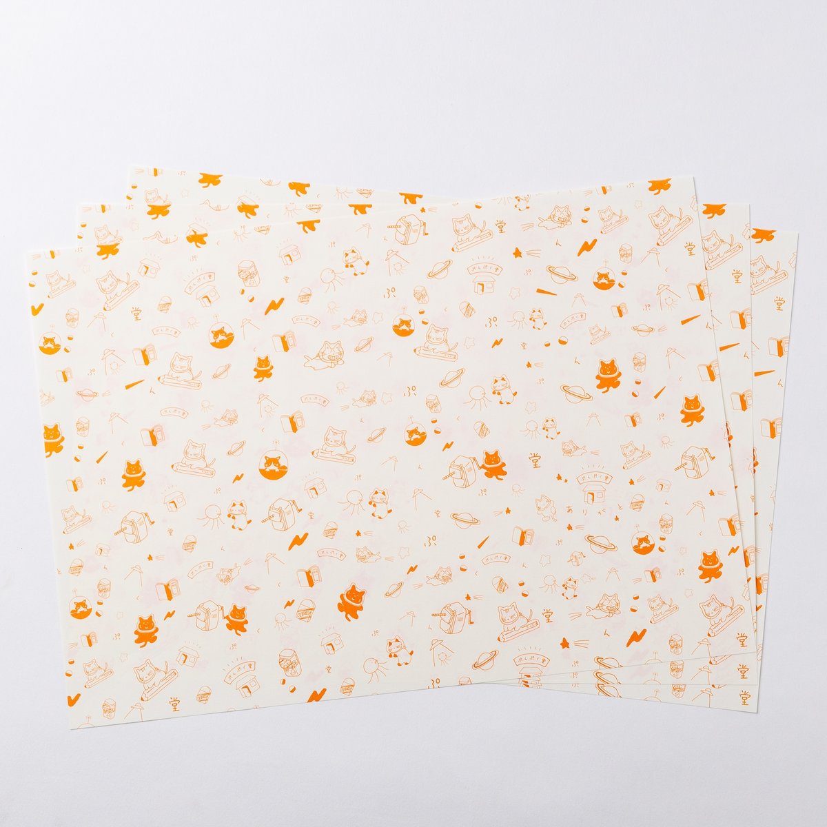 おぶん　ページ ぷんぷく堂/アップサイクル【オレンジ/ネオンカラーA4デザイン