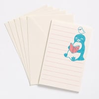ぴーちゃんと私とチーバくんそえぶみ箋＜空と海の青＞古川紙工