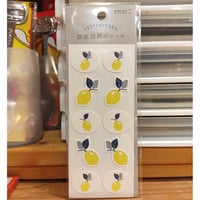 活版印刷のシールレモン柄 midori