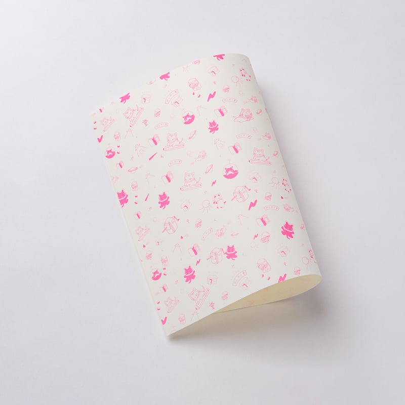 ぷんぷく堂/アップサイクル【ピンク/ネオンカラーA4デザインペーパー  