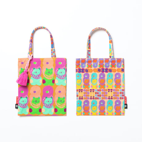 YokkePokke×ぷんぷく堂「猫に蛸バッグ」ベージュ