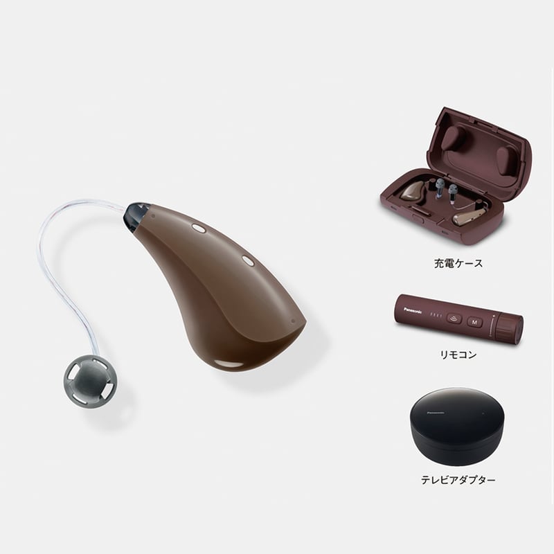ご自宅試聴】補聴器 耳の後ろに隠れて目立たない！パナソニック 充電耳