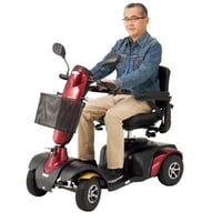 【ご自宅試乗】安心・便利な装備充実！四輪型  ハンドル形電動車いす S745(380389100)