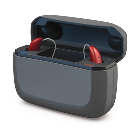 【ご自宅試聴】イヤフォン気分で装着！≪充電式≫耳かけ型補聴器 （リサウンド）