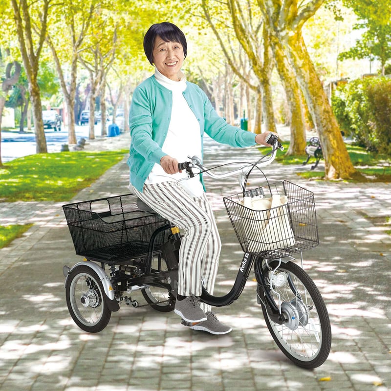 購入】乗り降りし易く荷物もたっぷり積める 電動アシスト三輪自転車