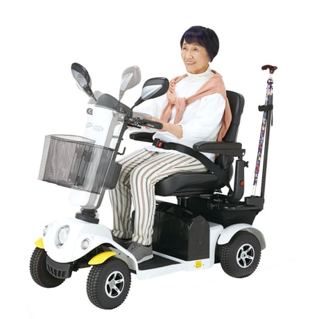【ご自宅試乗】安定走行なら！四輪型  ハンドル形電動車いす S747(380239000)