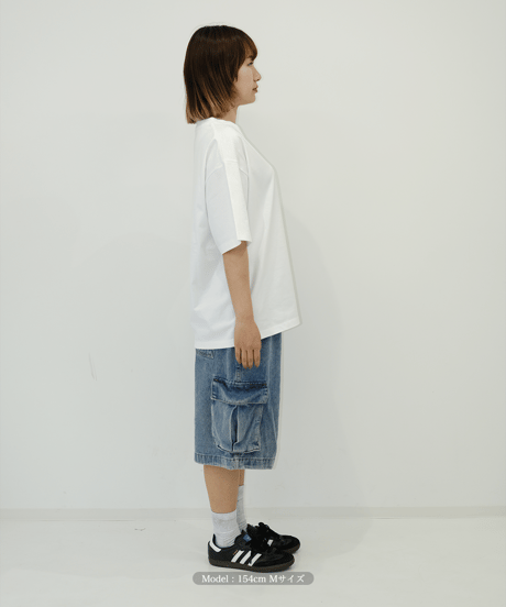 【White】logo tee