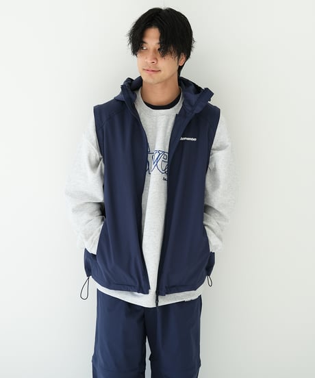 【Navy】撥水加工＆2WAY Nylon Jacket