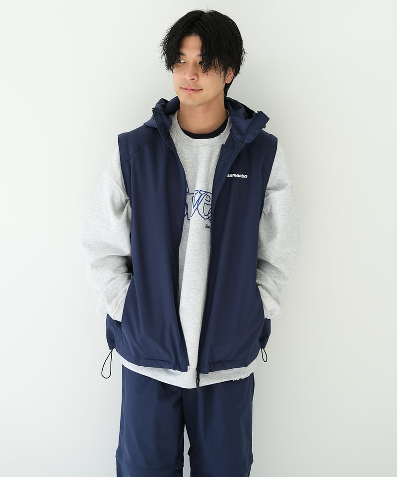 Navy】撥水加工＆2WAY Nylon Jacket | Memento