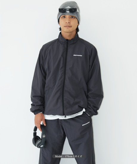 【Charcoal】nylon track jacket