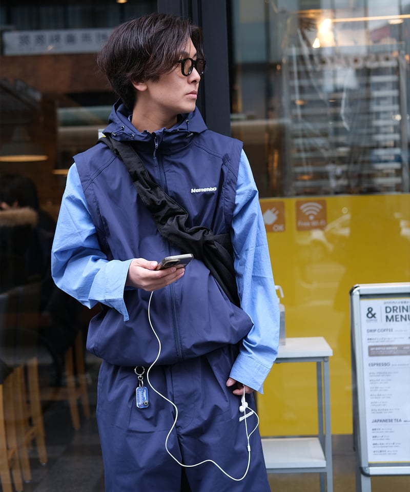 Navy】撥水加工＆2WAY Nylon Jacket | Memento